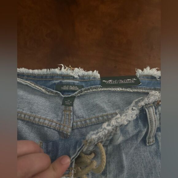 Wild Fable Lace Up Front Jean Shorts Size 8 or Size 14 NWT - Picture 6 of 15